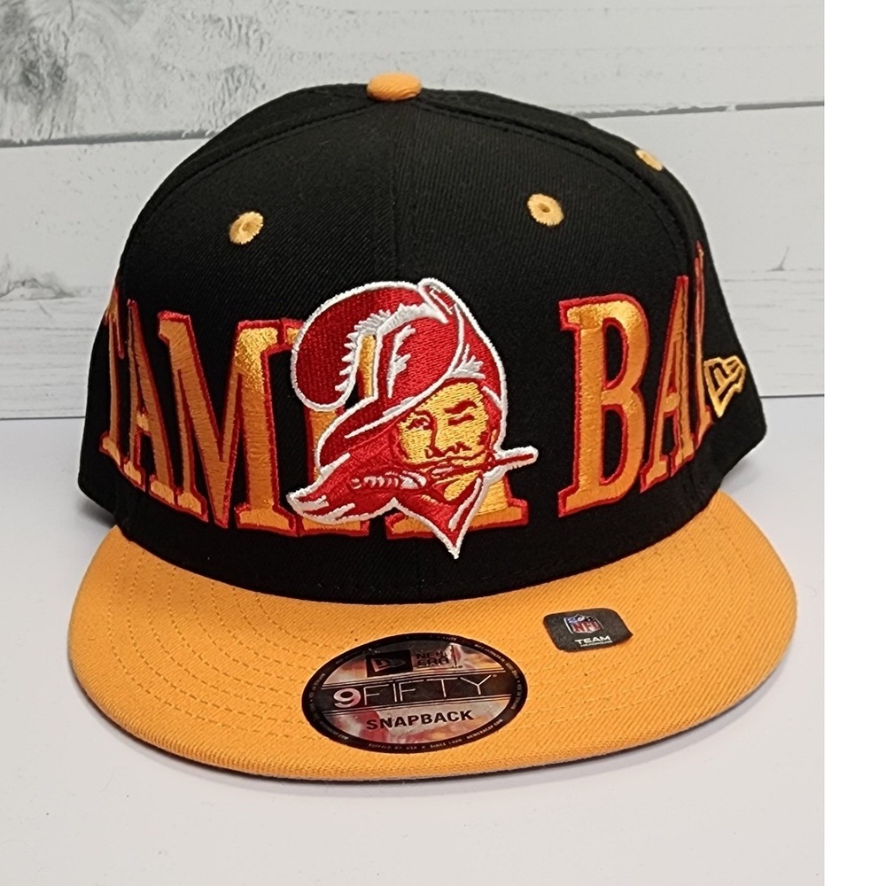 New Era 9FIFTY Tampa Bay Buccaneers Snapback Hat‎ Black Orange Bucco Bruce NFL